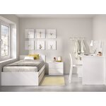 Ensemble lit enfant 90x190 cm avec 1 tiroir - lit + table de nuit 2 tiroirs + bureau avec 1 tiroir