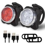 Ensemble de lumi�res de v�lo super lumineuses rechargeables par usb �tanches s�curit� routi�re en montagne ...