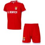 Ensemble maillot short enfant - sl benfica - rouge - manches courtes - 100% officiel - football
