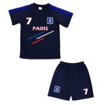 Ensemble maillot et short de foot enfant inpir de paris - marine (taille 12 - 14 ans) - - bleu