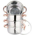 Ensemble de marmites vapeur - klausberg - kb - 7727 - acier inoxydable - 18 cm - rose gold