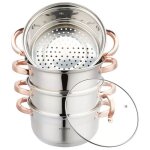 Ensemble de marmites vapeur - klausberg - kb - 7730 - acier inoxydable - 20 cm - poignes or rose