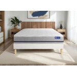 Ensemble matelas 120x190 actiflex soft 3zones de confort + sommier kit blanc