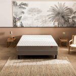 Ensemble matelas ressorts multispires d�paysant sommier escale ferme pieds - epeda 70x190