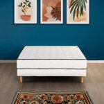 Ensemble matelas sommier 140 x 190 cm hauteur 19 cm - ressorts ensachés - 7 zones - réversible - fabriqué ... Ensemble matelas sommier 140 x 190 cm hauteur 19 cm - ressorts ensachés - 7 zones - réversible - fabriqué ...