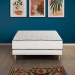 Ensemble matelas sommier 140 x 190 cm hauteur 27 cm - ressorts ensachés - 7 zones - réversible - fabriqué ... Ensemble matelas sommier 140 x 190 cm hauteur 27 cm - ressorts ensachés - 7 zones - réversible - fabriqué ...