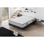Ensemble matelas + sommier 160 x 200 cm - 672 ressorts ensachés - 7 zones de confort - 27 cm - ferme ... Ensemble matelas + sommier 160 x 200 cm - 672 ressorts ensachés - 7 zones de confort - 27 cm - ferme ...