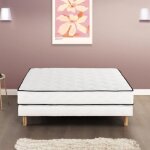 Ensemble matelas sommier 160 x 200 cm hauteur 24 cm - ressorts ensachés - 7 zones - réversible - fabriqué ... Ensemble matelas sommier 160 x 200 cm hauteur 24 cm - ressorts ensachés - 7 zones - réversible - fabriqué ...