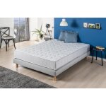 Ensemble matelas + sommier 160x200 cm - 600 ressorts ensachés - 5 zones de confort - 19 cm - ferme - ... Ensemble matelas + sommier 160x200 cm - 600 ressorts ensachés - 5 zones de confort - 19 cm - ferme - ...
