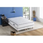 Ensemble matelas sommier 180 x 200 cm hauteur 24 cm - ressorts ensachés - 7 zones - réversible - fabriqué ... Ensemble matelas sommier 180 x 200 cm hauteur 24 cm - ressorts ensachés - 7 zones - réversible - fabriqué ...