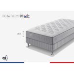 Ensemble matelas sommier 90 x 190 simmons hauteur 23 cm - ressorts ensachs sensoft - fabriqu en france ...