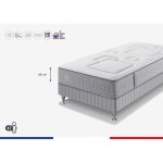 Ensemble matelas sommier 90 x 200 simmons hauteur 25 cm - ressorts ensachs sensoft - fabriqu en france ...