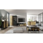 Ensemble de meubles design izo ? vitrine + buffets + table basse + meuble tv ? noir onyx & chêne clair ... Ensemble de meubles design izo ? vitrine + buffets + table basse + meuble tv ? noir onyx & chêne clair ...