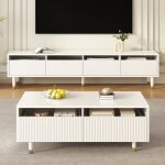 Ensemble de meubles led moderne meuble tv  quatre portes et table basse  deux tiroirs - avec design ...