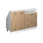 Ensembles de meuble de rangement sous pente rion lot de 2 artisan ch�ne / blanc blanc vicco