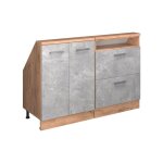 Ensembles de meuble de rangement sous pente rion lot de 2 b�ton / force dor ch�ne ch�ne de force dor� ...