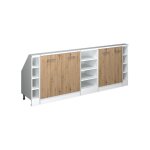 Ensembles de meuble de rangement sous pente rion lot de 5 artisan ch�ne / blanc blanc vicco
