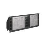 Ensembles de meuble de rangement sous pente rion lot de 5 b�ton / anthracite anthracite vicco