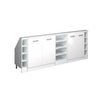 Ensembles de meuble de rangement sous pente rion lot de 5 blanc brillant / blanc blanc vicco