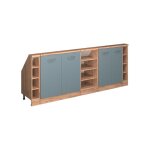 Ensembles de meuble de rangement sous pente rion lot de 5 bleu - gris / ch�ne dor� ch�ne de force dor� ...