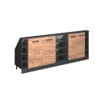 Ensembles de meuble de rangement sous pente rion lot de 5 ch�ne dor� / anthracite anthracite vicco