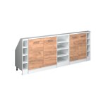 Ensembles de meuble de rangement sous pente rion lot de 5 ch�ne dor� / blanc blanc vicco