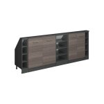 Ensembles de meuble de rangement sous pente rion lot de 5 gris noble / anthracite anthracite vicco