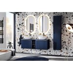 Ensemble meubles salle de bain - otitec - bold deep blue - 120 cm - 2 vasques - led