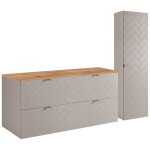Ensemble un meuble sous vasque 120 cm avec le plan chêne et une colonne 35 / 136 cm à suspendre madis ... Ensemble un meuble sous vasque 120 cm avec le plan chêne et une colonne 35 / 136 cm à suspendre madis ...