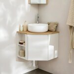 Ensemble meuble sous vasque dangle sorrento + vasque blanche