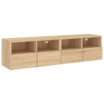 Ensemble de meubles tv muraux 2 pcs - ch�ne sonoma 60x30x30cm bois ing�nierie ll249019
