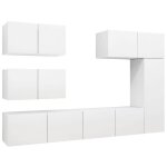 Ensemble meubles tv suspendu - helloshop26 - 02 0025016 - bois ding�nierie - blanc - design moderne grand ...