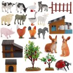 Ensemble de mini figurines danimaux de la ferme modles danimaux de la ferme accessoires de scne de ...