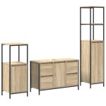 Ensemble de mobilier de salle de bain - vidaxl - style industriel - 3 pi�ces - tiroirs et �tag�res