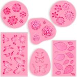 Ensemble de moules  fondant pour mini fleurs et papillons silicone antiadhsif pour la dcoration et ...