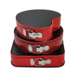 Ensemble de moules  gteaux antiadhsifs 20 / 22 / 24 cm en acier au carbone noir moule  gteau carr ...