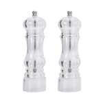 Ensemble de moulins � sel et � poivre 2 pi�ces les meilleurs moulins en acrylique transparent pour grains ...