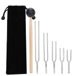Ensemble doutils de thrapie sonore  diapason en alliage daluminium 128 hz 256 hz 512 hz 1024 hz 2048 ...