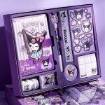 Ensemble de papeterie 8pcs - thème kuromi & my melody rêveur comprend un carnet un stylo une règle une ... Ensemble de papeterie 8pcs - thème kuromi & my melody rêveur comprend un carnet un stylo une règle une ...