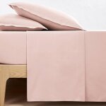 Parure de draps - 100% coton - king size - 4 pièces - rose - 57 fils / m2 Parure de draps - 100% coton - king size - 4 pièces - rose - 57 fils / m2