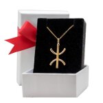 Ensemble pendentif berbère en plaqué or lhomme libre amazigh avec chaine 50cm Ensemble pendentif berbère en plaqué or lhomme libre amazigh avec chaine 50cm