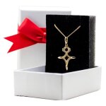 Ensemble pendentif croix du sud et chaine 50cm en plaqu or croix dagades agadez avec boite