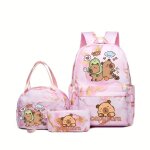 Ensemble personnalis de 3 pices sur le thme avec capybara lourson : sacs  dos / sacs bandoulire ...