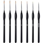 Ensemble de pinceaux 7 pinceaux pour maquettes pour peinture acrylique miniatures maquettes et ongles. ...