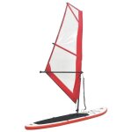 Ensemble de planche sup gonflable avec voile rouge et blanc 330x72x10 cm stand up paddle surf promenade ... Ensemble de planche sup gonflable avec voile rouge et blanc 330x72x10 cm stand up paddle surf promenade ...
