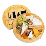 Ensemble de plateaux à fromage avec rangement plateau en bambou 4 couverts à fromage facile à nettoyer ... Ensemble de plateaux à fromage avec rangement plateau en bambou 4 couverts à fromage facile à nettoyer ...