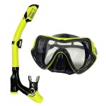 Ensemble de plong�e avec tuba noir / jaune style 1