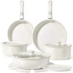 Ensemble de po�les et casseroles c�ramique - swapy - 15 pi�ces - rev�tement antiadh�sif - poign�es amovibles ...