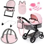 Ensemble poussette pour poup�e bayer design xeo 17030ab - transformable poign�e r�glable accessoires ...