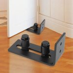 Ensemble de quincaillerie - non spcifi - guide de plancher - acier au carbone - noir - rglable